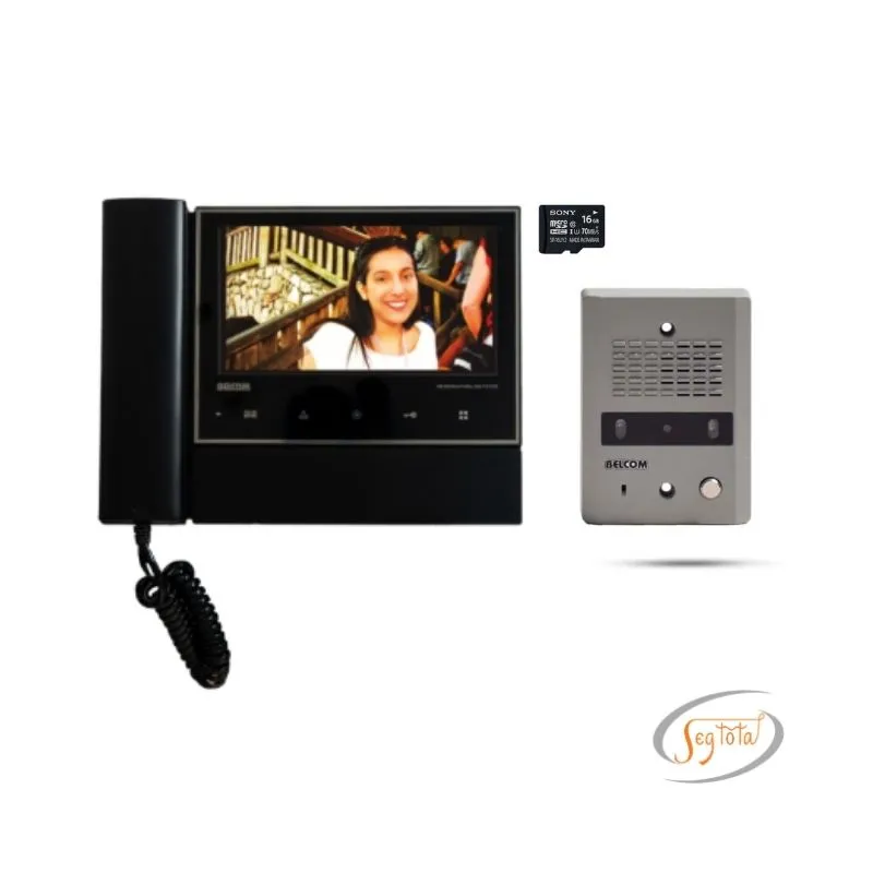 KIT DE VIDEOPORTERO CON MEMORIA CON PANTALLA DE 7″ BELCOM PE-7455